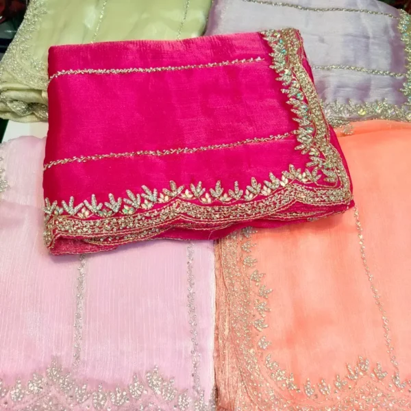 jimmy choo hand work saree - Image 1